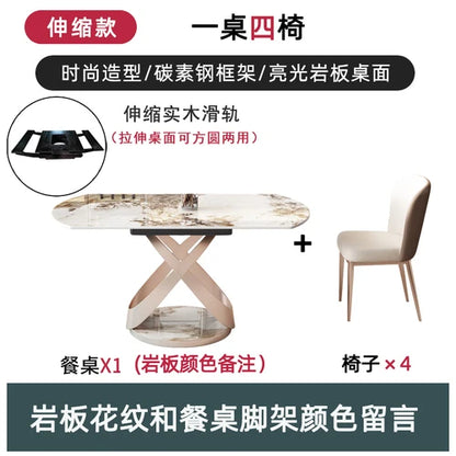 Nordic Extension Dining Table Oval Living Organiser Chair Dining Table Modern 6 Seater Muebles Para El Hogar Kitchen...