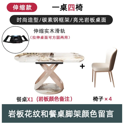 Nordic Extension Dining Table Oval Living Organiser Chair Dining Table Modern 6 Seater Muebles Para El Hogar Kitchen...