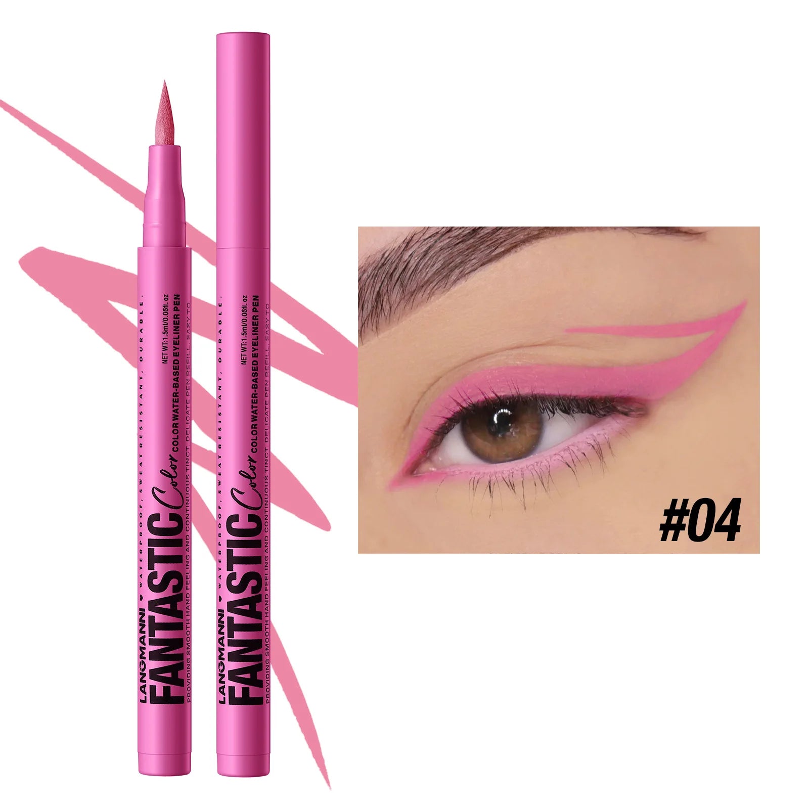 Matte Dark Purple Red Eye Liner Makeup White Liquid Eyeliner Quick-Drying Waterproof Eyeliner Pencil Long-Lasting 12...