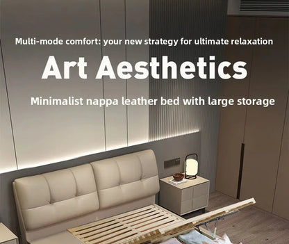 Soft package master bedroom, high-end and atmospheric storage with storage drawers, modern, simple and convenient double bed