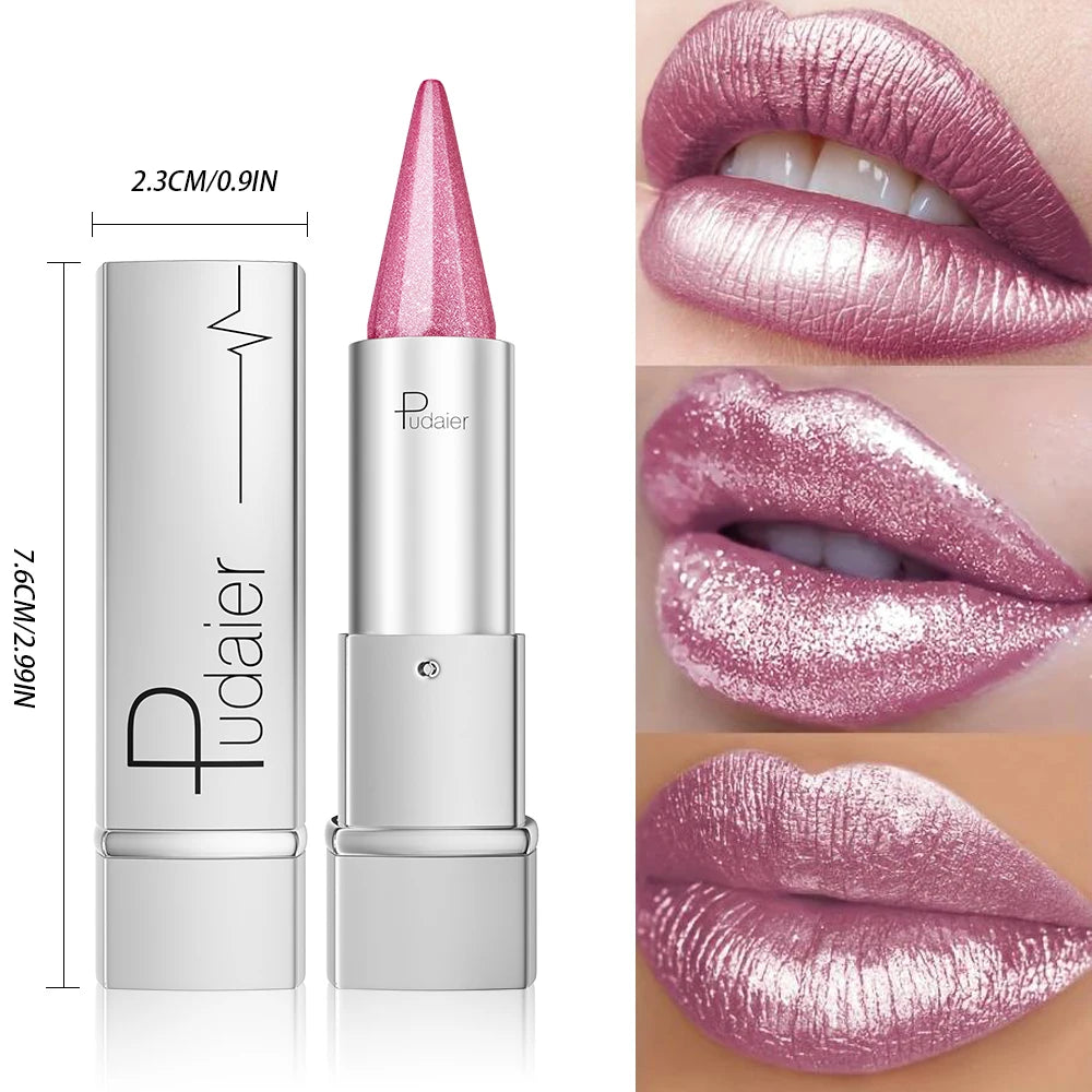 Pearlescent, Sparkle, lipstick forWomen, Lightness, Lipstick WaterproofLong, lipstick 24 Hours Long Lasting.Colorfast, lipstick