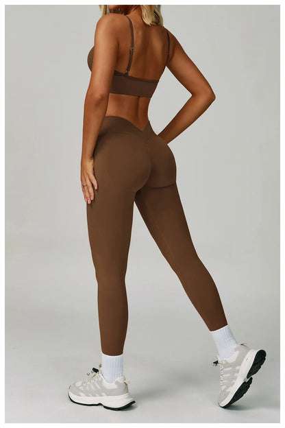 2/3PCS Seamless Sport Yoga Set Women's Breathable High Waist Fitness Sportwear Women Sports underwear Set Gym Workout Clothes - Kimlud