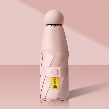 Compact Travel Mini Umbrella Uv Protection Capsule Umbrella 5 Fold Ultra Lightweight Sunshade Umbrellas Protable Manual