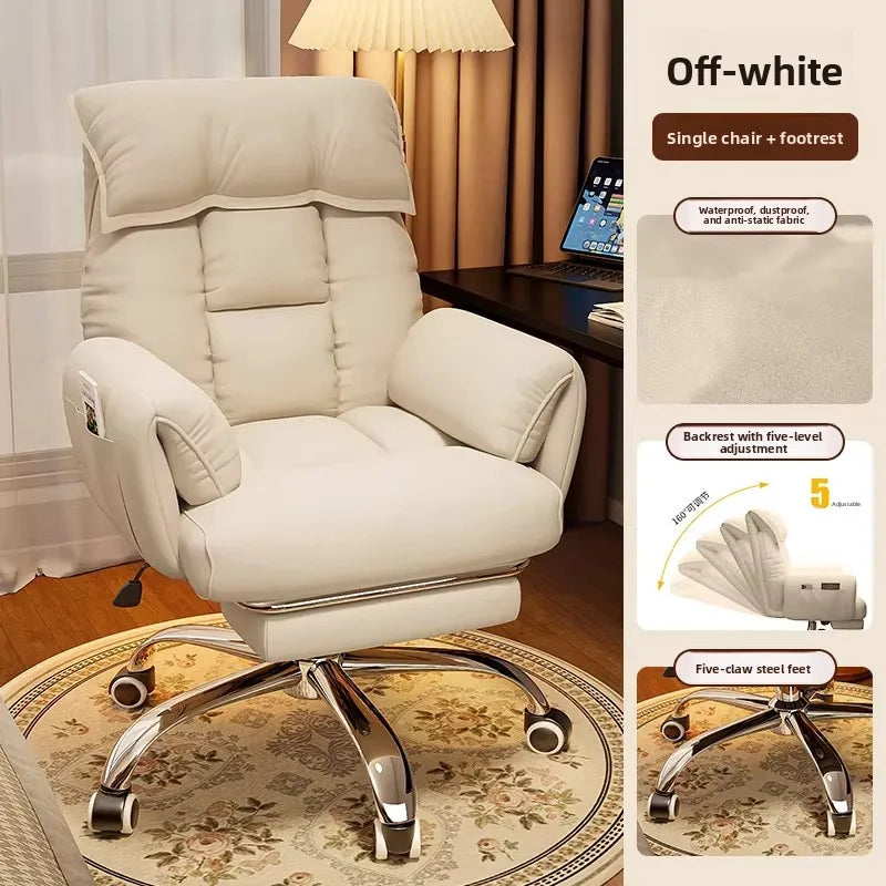 Ergonomic Computer Desk Chair Comfort Long Hours Office Recliner Dorm Gaming Backrest Chair with Lounge Sleeping Feature - Kimlud