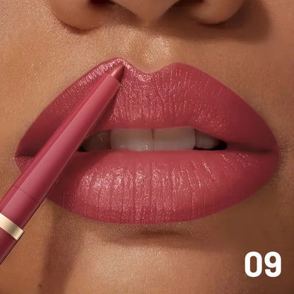 High Pigment Matte Nude Lip Liner Pencil, Waterproof Long Wear Smooth Retractable Lip Contour Makeup - Kimlud