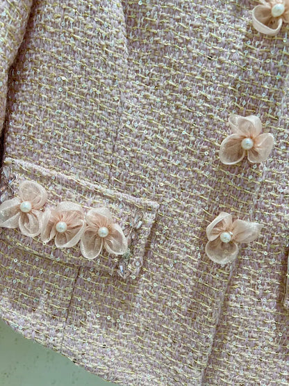 2024 autumn NEW Two Piece Set For Women Jacket Coat + short Skirt 2 piece sets women outfit conjuntos femininos elegantes