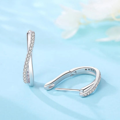 925 Silver Star Twisted Line Earrings Jewelry Versatile Hoop Earrings For Women Jewelry Fine Birthday Party Gifts |...