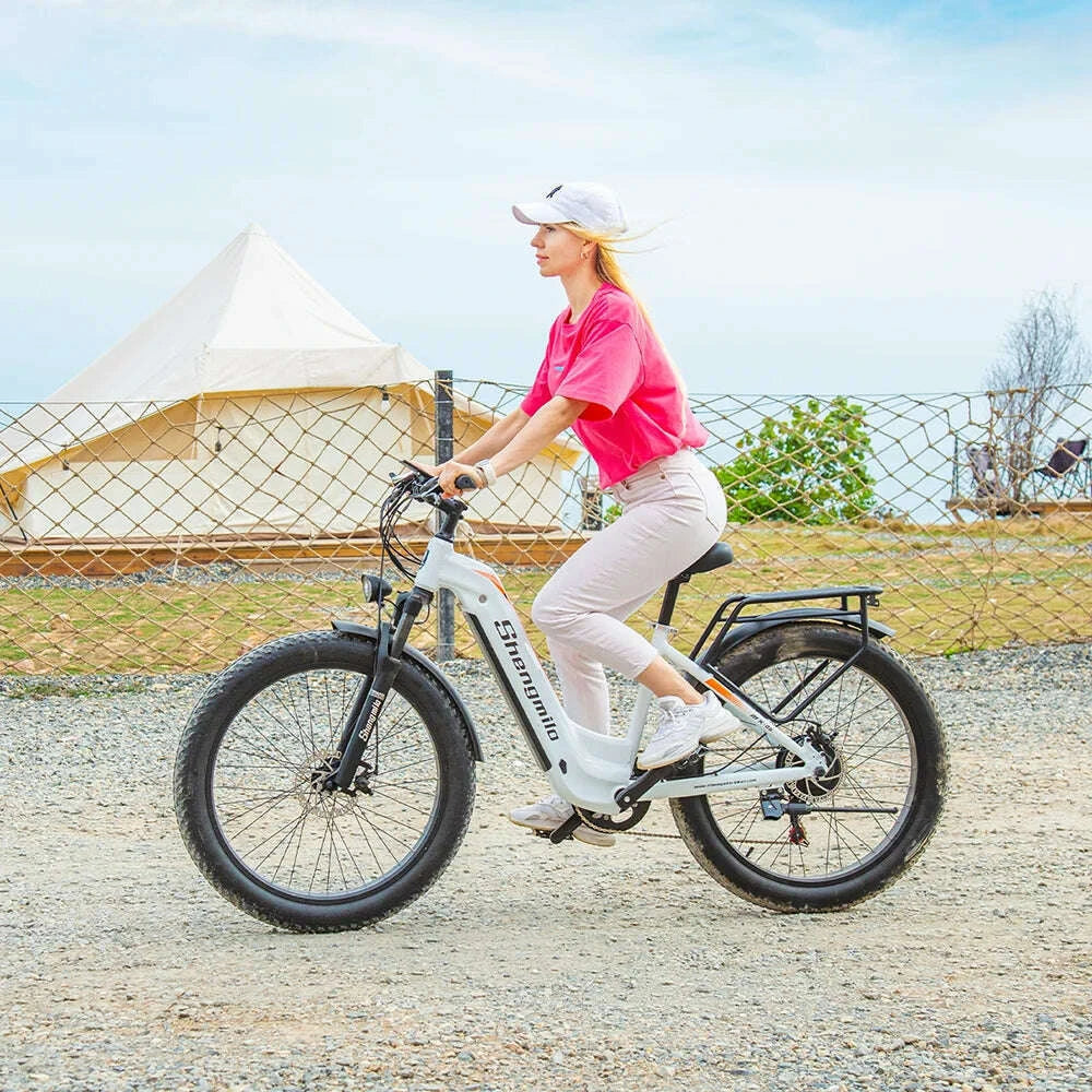 Shengmilo MX06 48V17.5AH 26 Inch Fat Tyre City Electric Bike Men's E-Mountain Ebike Snowmobile e bike 1000W motor E-bike