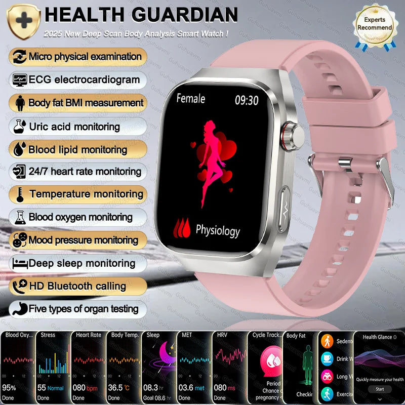 2025 New Women Smart Watch with BMI measurement Menstrual Cycle ECG Heart Rate Blood Oxygen Sleep Fitness Tracker Smart bracelet