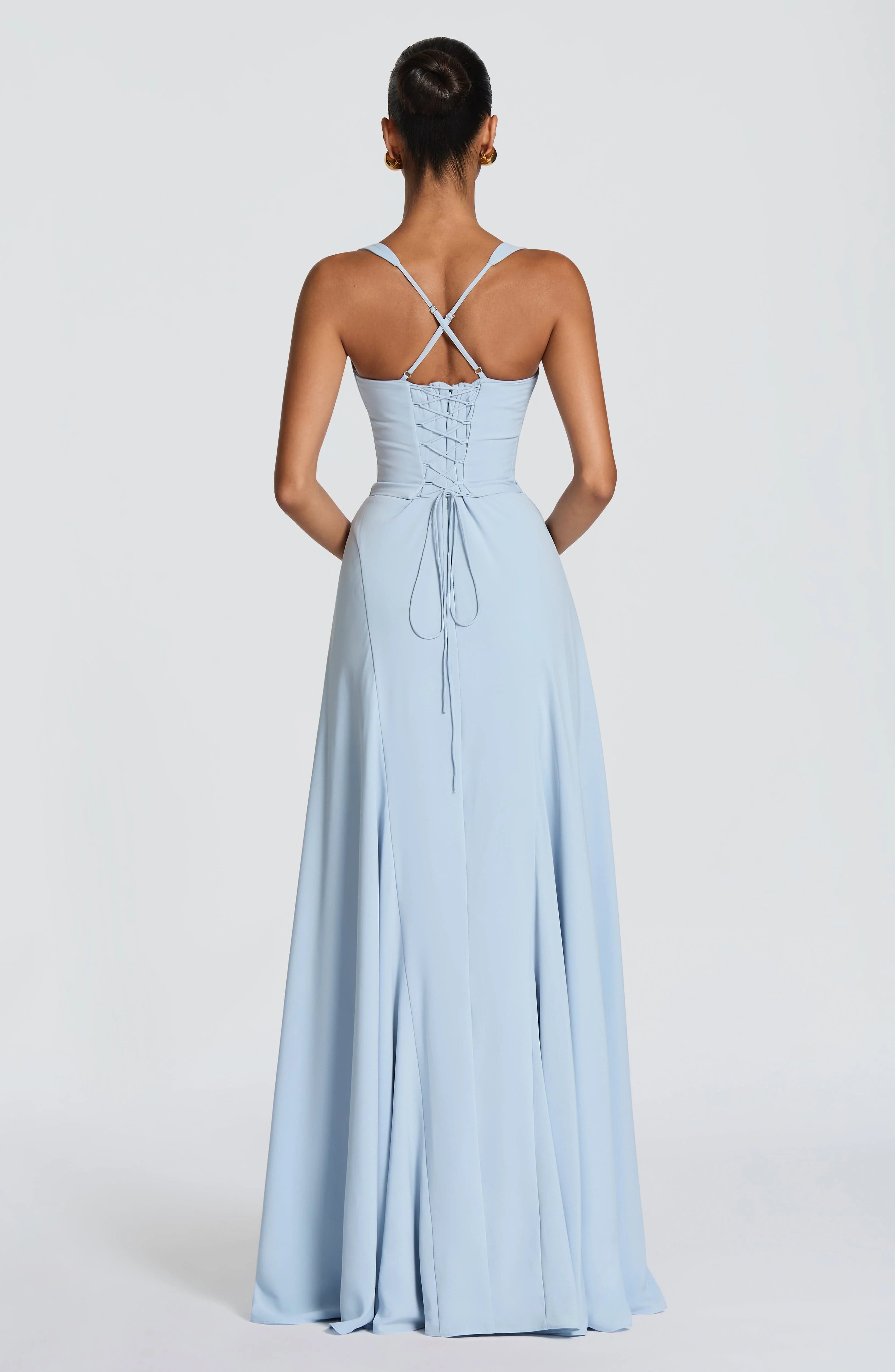 Mingmingxi Elegant Chiffon Bridesmaid Dresses Long A-Line Halter Maxi Dress for Women Sweetheart Neckline Beach Party...