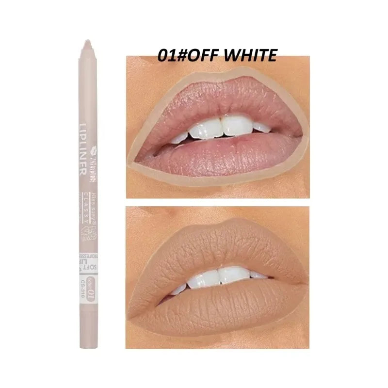 20 Color Waterproof Matte Lipliner Pencil Natural Violet Pro Lip Liner Makeup Nude Lips Contour High Pigment Lipstick Cosemetics