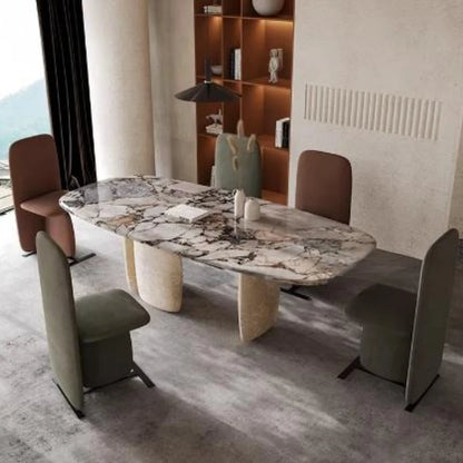 Kitchen Marble Dining Table Center Modern Nordic Designer Dining Table Reception Restaurant Mesas De Comedor Kitchen...