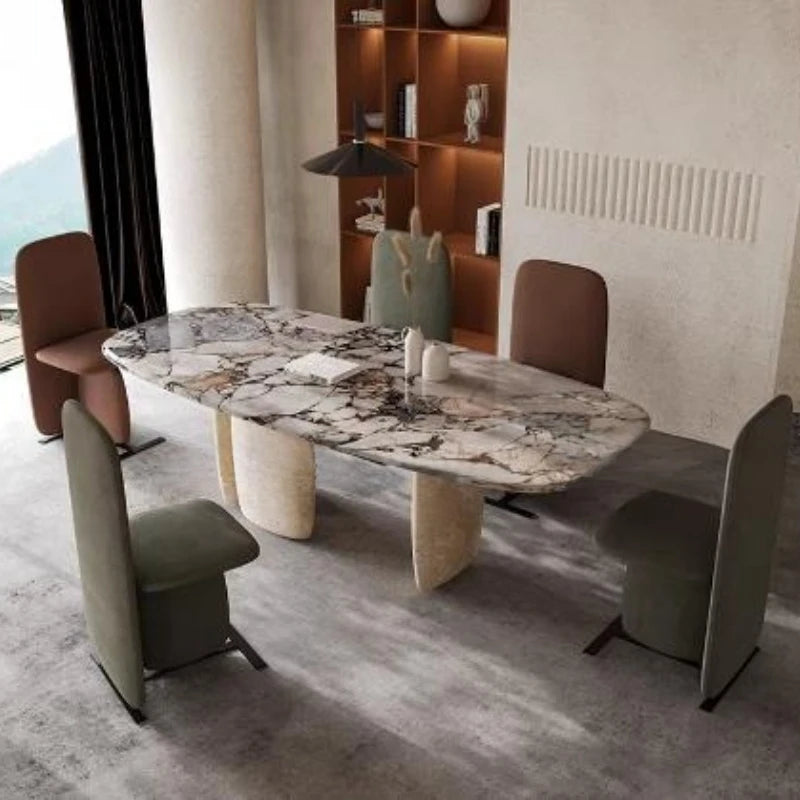 Kitchen Marble Dining Table Center Modern Nordic Designer Dining Table Reception Restaurant Mesas De Comedor Kitchen...