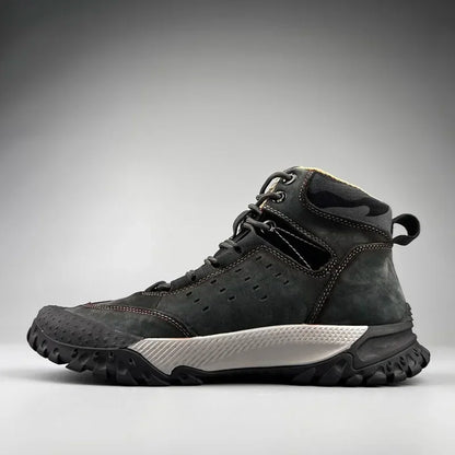 Men Shoes New Cow Leather High Tops Sport Hiking Shoes Outdoor Sneakers Skidproof Cow Leather Climbing Boots