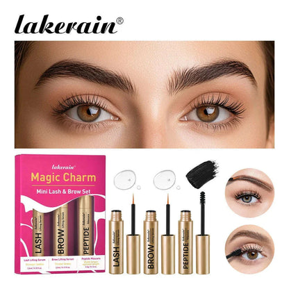 Lash&Brow Set Eyebrow Eyebrow Growth Serum Peptide Mascara Enhancer Eye Lash Fuller Thicker Nourish Lashes Longer Eye Makeup Kit