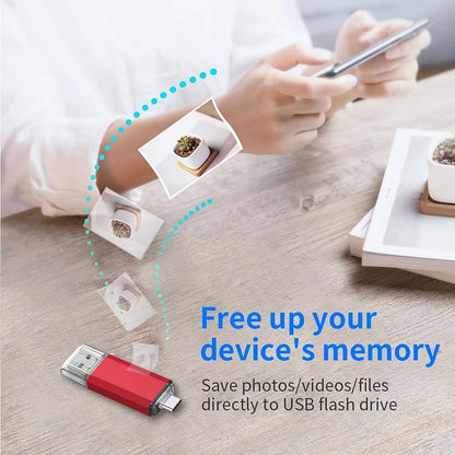 2TB OTG USB Flash Drive USB 3.0 Type C For iPhone ipad 1TB 512GB 256G Pendrive Samsung Huawei Xiaomi Android Laptop Memory Stick - Kimlud