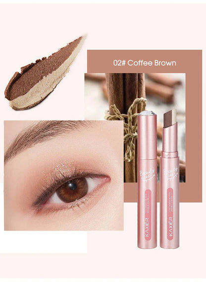Gradient two-color eye shadow pen waterproof, sweat proof, not easy to smudge, pearlescent, fine shiny, lazy eye shadow...