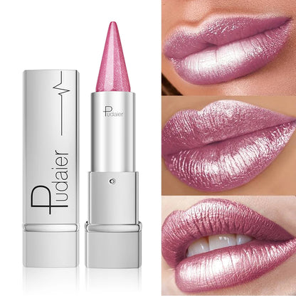 Pearlescent, Sparkle, lipstick forWomen, Lightness, Lipstick WaterproofLong, lipstick 24 Hours Long Lasting.Colorfast, lipstick