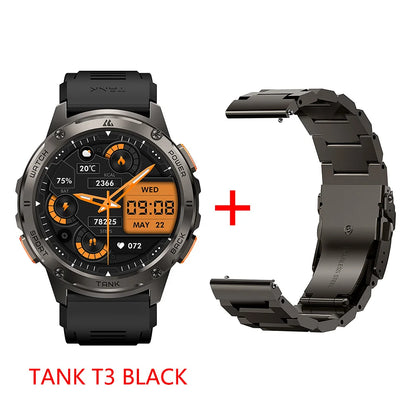 2024 KOSPET TANK T3 Smart Watch For Men 500mAh Battery Smartwatch Women Digital Fitness Watches AMOLED AI Voice AOD Bluetooth