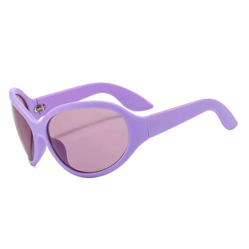 Fashion Luxury Brand Oversized Oval Y2K Punk Sunglasses Men Women Trend Hip Hop Personality Outdoors Driving Sunglasses UV400 - Kimlud