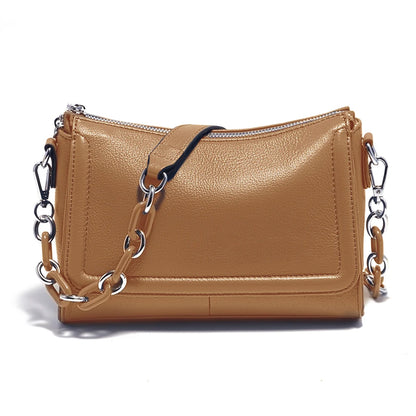 Zency Acrylic Chain Handbag Soft Leather Top-Handle Women's Luxury Small Underarm Crossbody Bag White Fashion Shoulder |...