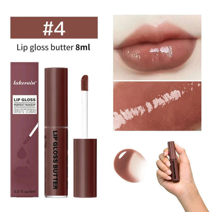Butter Non-stick Cup Gloss Lip Gloss Moisturizing Mirror Lip Gloss Lasting Color Lip glaze Dye Lip Liquid Makeup For Women 8ml