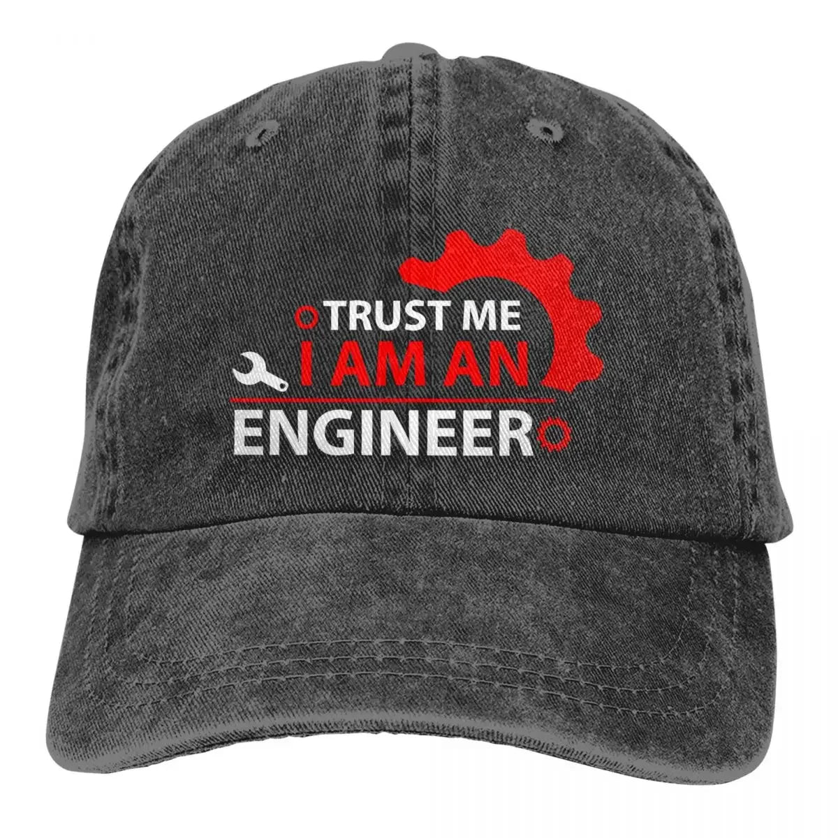 Trust Me I Am Engineer Baseball Cap Red Logo High Quality Washed Trucker Hat Unisex Men Classic Design Snapback Cap |...