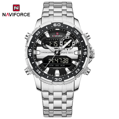 NAVIFORCE Fashion Brand Black Gold Men Watch Fashion Luxury Quartz Wrist Watches Sport Waterproof  Stainless Steel Strap NF9234