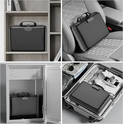 Fireproof Waterproof Document Bag Portable Hard Case for Certificates Passports Gun Safe | Kimlud Luxury Bag