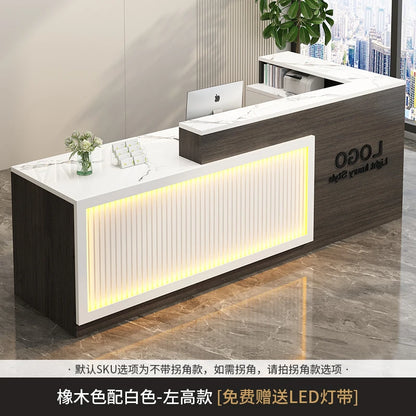 Simple Salon Luxury Reception Desk Decorations Custom Reception Desk Beauty Mostrador Recepción Commercial Office...