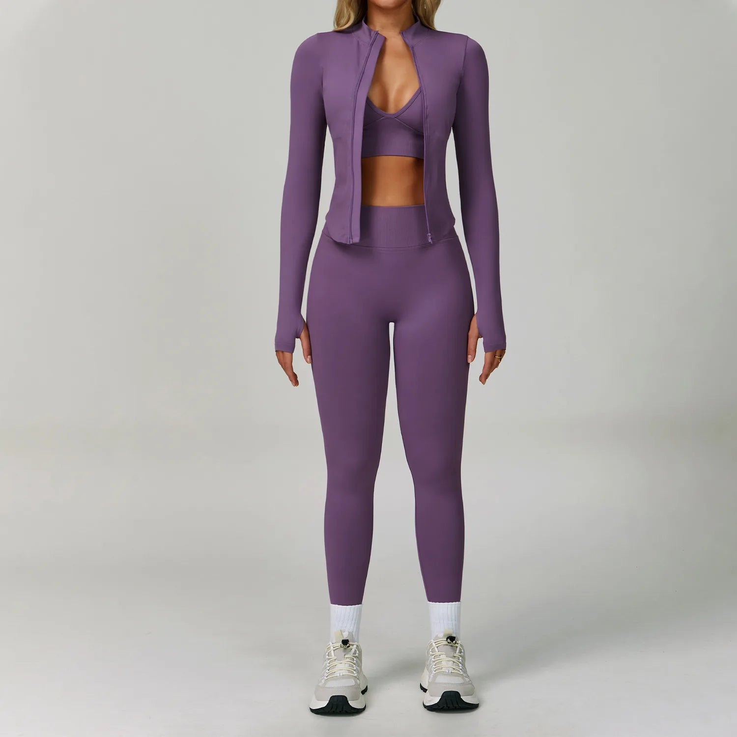 2/3PCS Seamless Sport Yoga Set Women's Breathable High Waist Fitness Sportwear Women Sports underwear Set Gym Workout Clothes - Kimlud