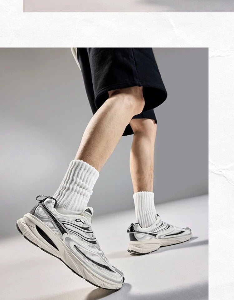 Xtep Little Basque 2 Casual Shoes for Men 2025 Summer Vintage Breathable Comfortable Non-Slip Durability Sneakers 875219320017