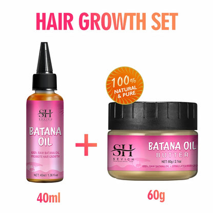 100% Batana Hair Fast Growth Oil Set African Crazy Traction Alopecia Batana Hair Mask Anti Hair Break Hair Regrowth...