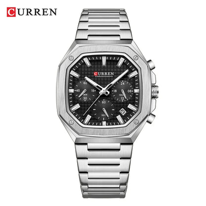 CURREN Men Watch Top Brand Luxury Sports Quartz Mens Watches Full Steel Waterproof Chronograph Wristwatch Men Relogio Masculino
