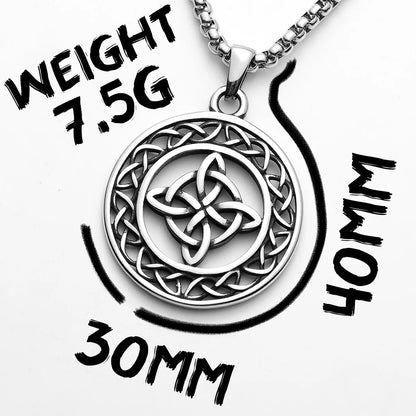 Hollow Viking Celtic Knot Men Necklaces Pendant Stainless Steel Jewelry For Male Women Punk Hip Hop Accessories Gifts Wholesale