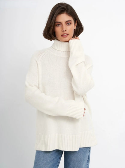 Blubelle  Women Turtleneck Sweater Autumn Thick Warm Pullover Tops NEW Winter Oversized Casual Loose Knitted Jumper Female pull