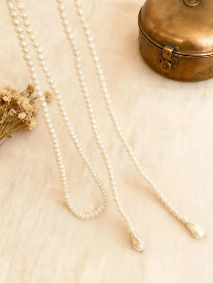 Elegant Multilayer Imitation Pearl Necklace, Dainty Pearl Necklace, Pearl Chain Necklace, Waterdrop Baroque Pendant...