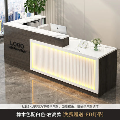 Simple Salon Luxury Reception Desk Decorations Custom Reception Desk Beauty Mostrador Recepción Commercial Office...