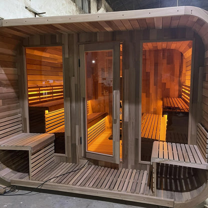 Design home 2 people wet and dry steam infrared sauna outdoor sauna - Kimlud