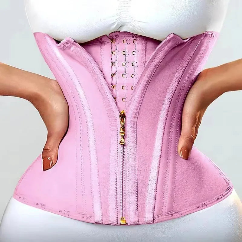 AfruliA Fajas Colombianas Girdles Double Compression Vest Waist Trainer Corset with Zipper Hook Flat Belly Slimming Body Shapers