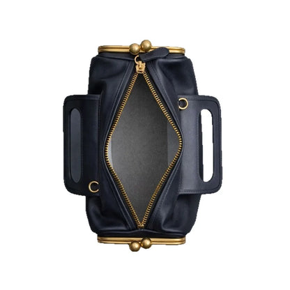 NEW Two side clamp design Frame Kiss lock Bag For Women Luxury Designer Handbag Purse 2026 New In PU Underarm Shoulder...