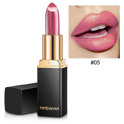 Brand Professional Lips Makeup Waterproof Shimmer Long Lasting Pigment Nude Pink Mermaid Shimmer Lipstick Luxury Makeup...