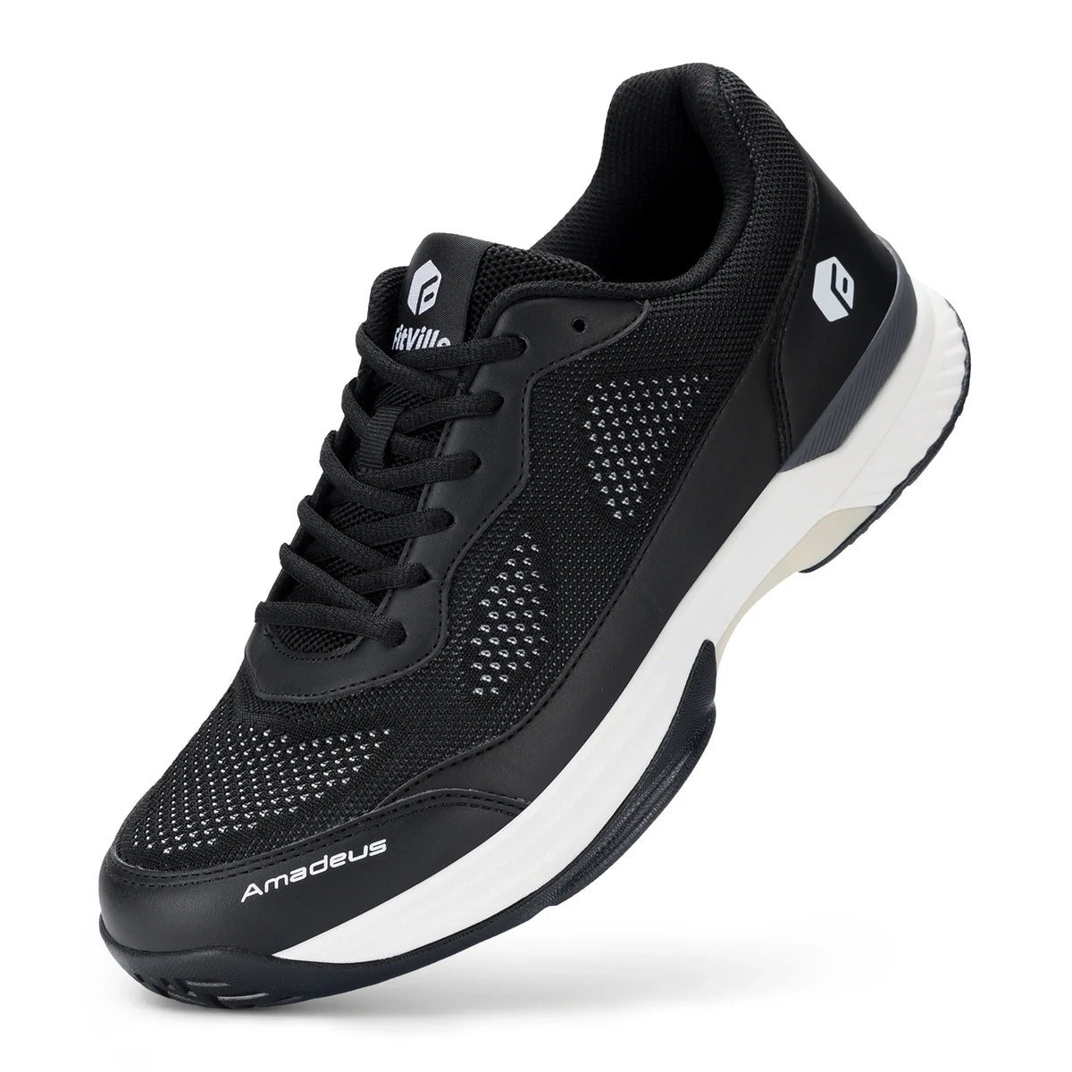 FitVille Men's Wide Width 2E Professional Tennis Training Shoes, Breathable Lightweight Non-Slip Sports Sneakers Equipped with Arch Support for All Day Wear