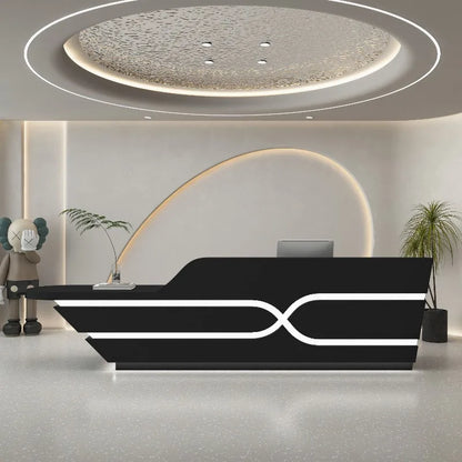 Organizers Company Reception Desks Luxury White Led Lights Reception Desks Welcome Minimalist Comptoire Accueil Trendy Furniture