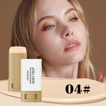 Bronze Foundation Stick Serum Boosted Skin Tint Silky Texture Moisturizing Coverage Concealer Base Even Skin Tone Makeup