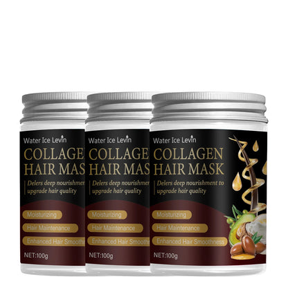 Collagen Hair Mask with Argan & Coconut Oil - Deep Nourishment for Enhanced Smoothness & Moisture. For Men & Women |...