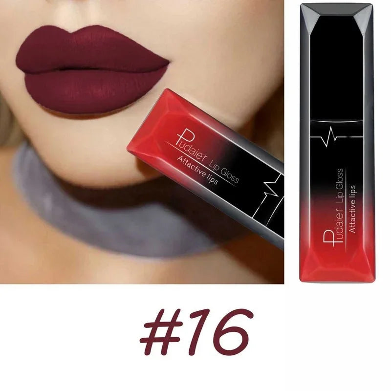 Velvet Matte Liquid Lipstick Waterproof 17 Long Lasting Colors Non Stick Cup Kissproof Smooth Soft Lip Makeup for Girls