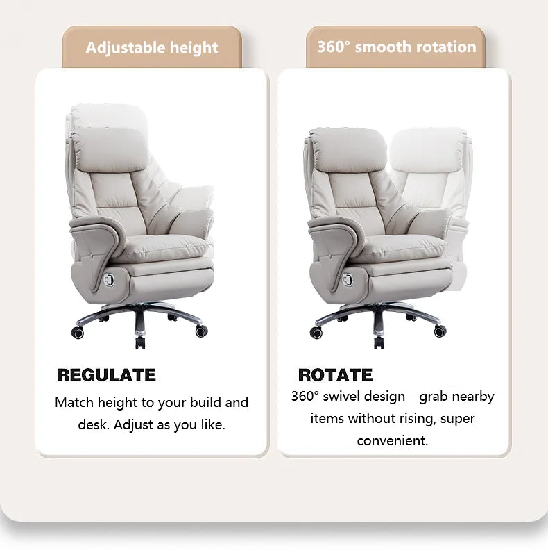 Chinese Factory Owner Executive Chair Modern Lift Design Rotating Function Comfortable Artificial Leather Computer Chair...