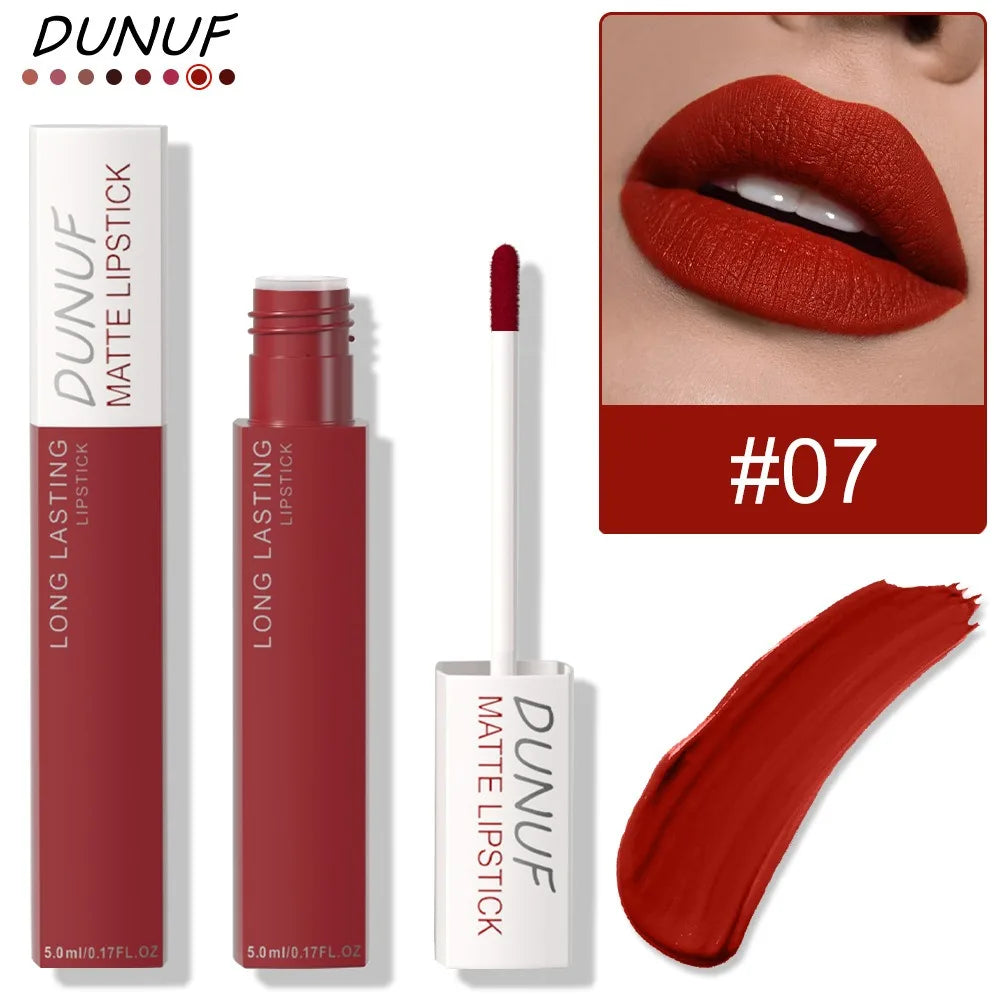 Non Stick Cup Liquid Lipstick Dark Purple Long Lasting Lip Gloss Matte Velvet Finish Resistant To Fading Waterproof Lip...