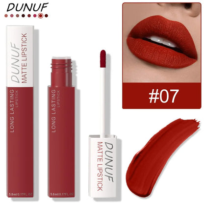 Non Stick Cup Liquid Lipstick Dark Purple Long Lasting Lip Gloss Matte Velvet Finish Resistant To Fading Waterproof Lip...